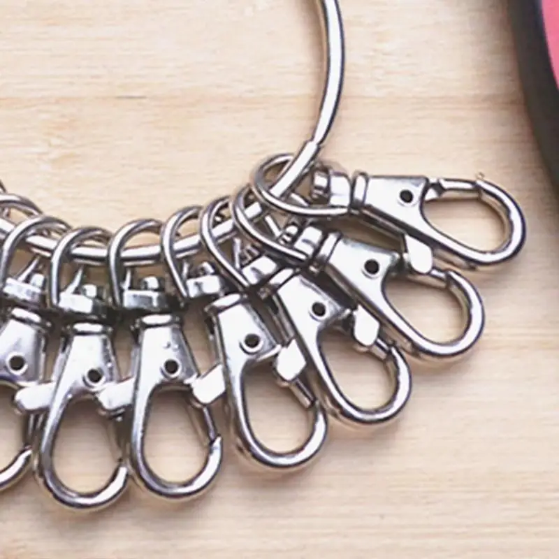 

20pcs Pack Aluminum alloy Swivel Trigger Lobster Clasp Snap Hook Key Chain Ring Lanyard DIY Craft Outdoor Backpack Bag Parts