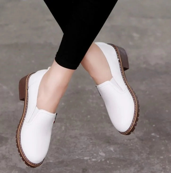 

Dropshipping 2018 New Style Women Flat Shoes Round Toe Oxford Shoes Woman PU Women Bullock Shoes Free Shipping