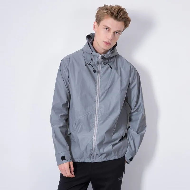 Новые 3m Full Светоотражающая куртка Для мужчин/Для женщин Harajuku ветровки с капюшоном в стиле хип-хоп Уличная ночное блестящие пальто 3 м - Цвет: Reflective jacket
