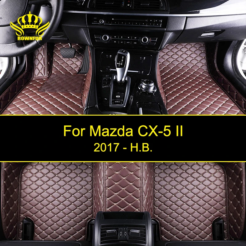 

Car Floor Mats For Mazda CX-5 II Custom Fit Most Cars Front Back Model Artificial Leather Carpet Mats Protect Interior Car Mats