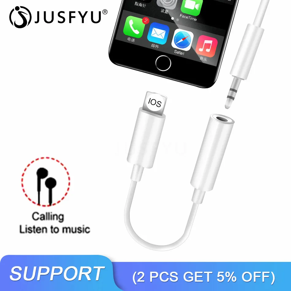 For iPhone Lighting to 3.5mm Jack Headphones Adapter Plug Play Audio Earphone For iPhone X 7 8 Plus XS Max XR Converter Adapter For iPhone Lighting to 3.5mm Jack Headphones Adapter Plug Play Audio Earphone For iPhone X 7 8 Plus XS Max XR Converter Adapter