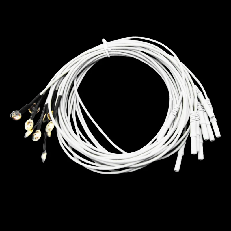 

10pcs Din 1.5mm Gold-plated Copper Cap Electrodes Sleep Brain EEG Cables