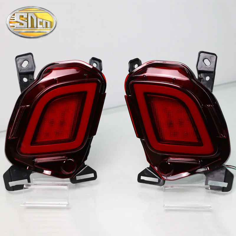 2PCS For Toyota Highlander Multi-functions LED Rear Bumper Light Fog Lamp Brake Light Turn Signal Light