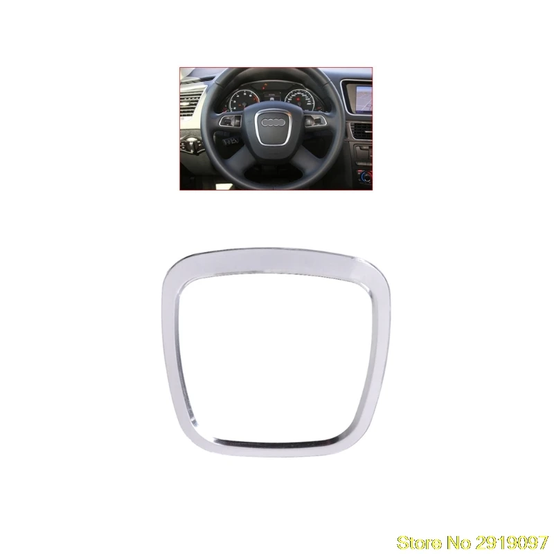 

New Arrive Car Steering Wheel Decorative Sticker Emblem Frame Cover For Audi A4 A5 Q5 A6 Q7 Car Styling Drop Shipping Support