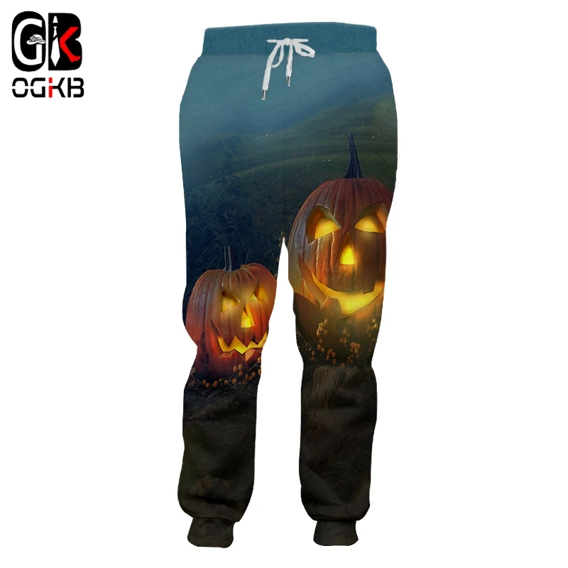 

OGKB Winter Trousers Woman Funny Sweatpants 3D Printed Plus Size 5XL Pumpkin Clothes For Lady Autumn Halloween Pants