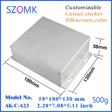 4 шт., анодированный алюминиевый корпус для электроники pcb 58*180*130 мм алюминиевый корпус распределительный корпус распределительные коробки