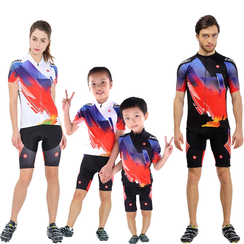 الأسرة الأبوة والأمومة-الملابس برو فريق الصيف MTB دراجة الملابس سباق الرياضة ارتداء النساء دراجة الملابس الرجال الدراجات جيرسي مجموعة الاطفا...