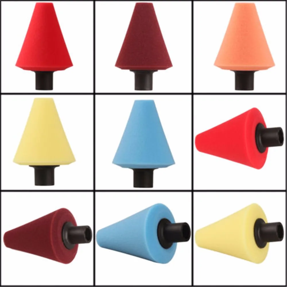 SPTA Burnishing Foam Sponge Polishing Pad Cone Buffing Pads For Car