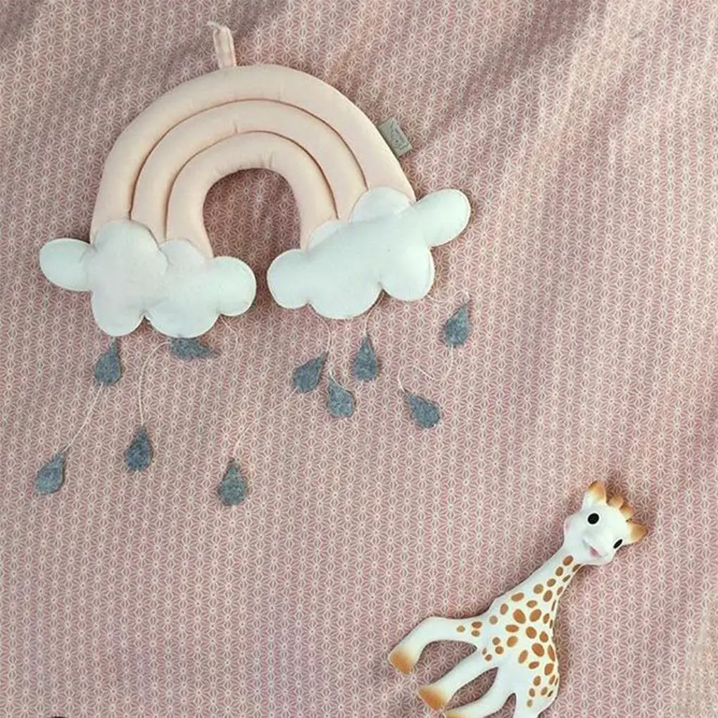 

Hot Sale Newborn Cloud Rainbow Raindrop Wall Toys Baby Bed Tent Pendant Crib Hanging Toy Room Ornament Infant Photo Props