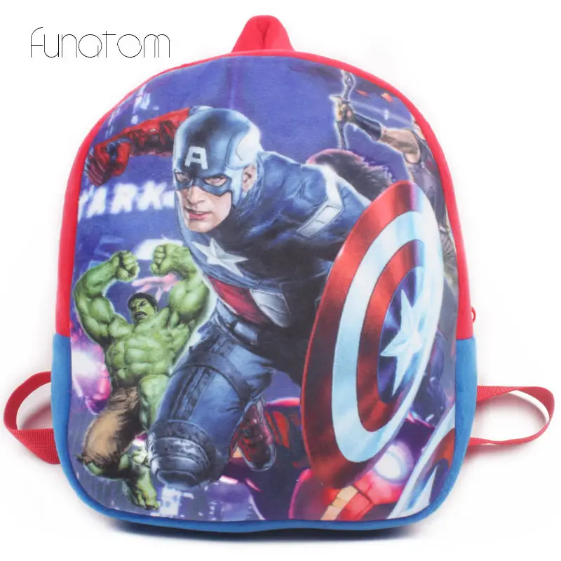 

2019 New Baby lovely school bags kids Capation plush backpack cartoon schoolbags Spiderman mini cute bags for kindergarten boy