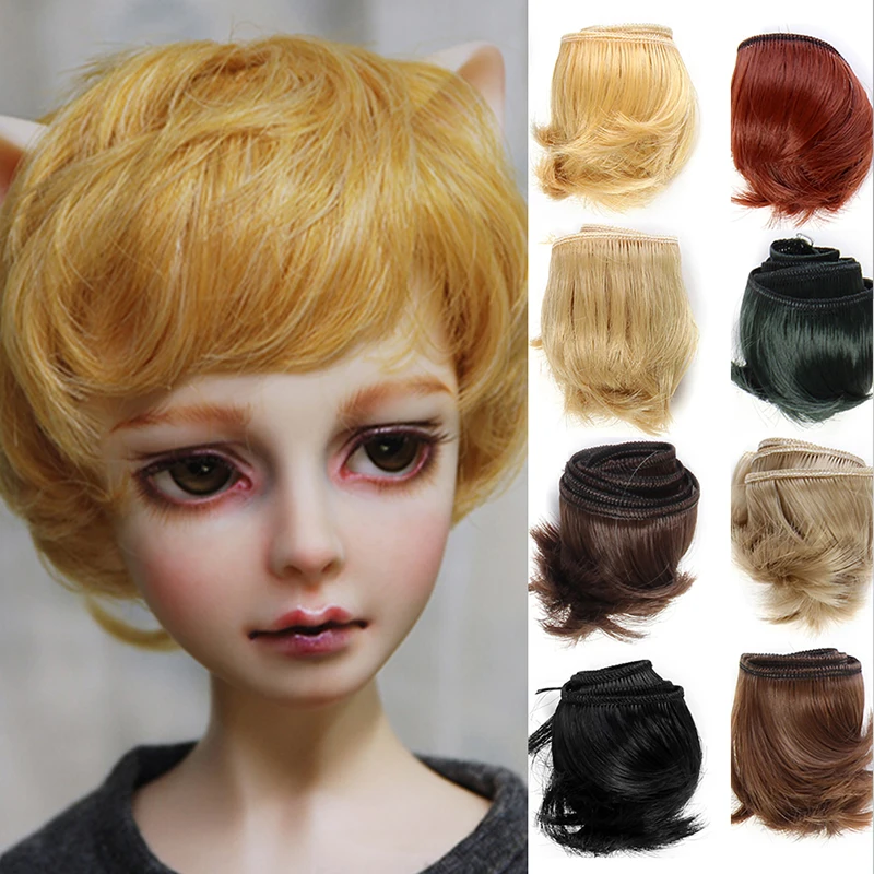 

High Quality 5cm*100cm Short Straight High Temperature Fiber BJD SD Wigs DIY hair for dolls free Free shipping