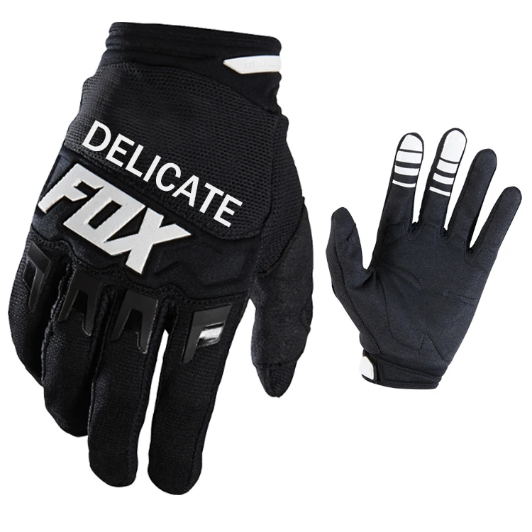 

Black MX Gloves MTB DH Motorbike Riding Dirt Bike Mountain Cycling Motorcycle DIRTPAW Race Gloves