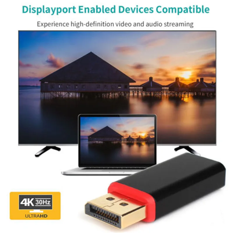 4K display port DP to HDMI адаптер для мужчин и женщин конвертер Дисплей Порт DP к HDMI адаптер Ultra HD разрешение для HDTV PC