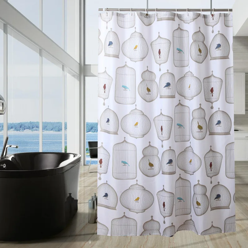 New bathroom shower curtain thick waterproof mildew polyester curtains