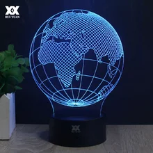 Европейский Глобусы Форма 3D светодиодные лампы Дистанционное управление Ночник настольный USB декоративные настольные лампы интересный подарок Хуэй Юань Марка