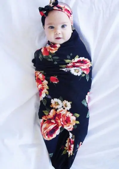 floral baby swaddle