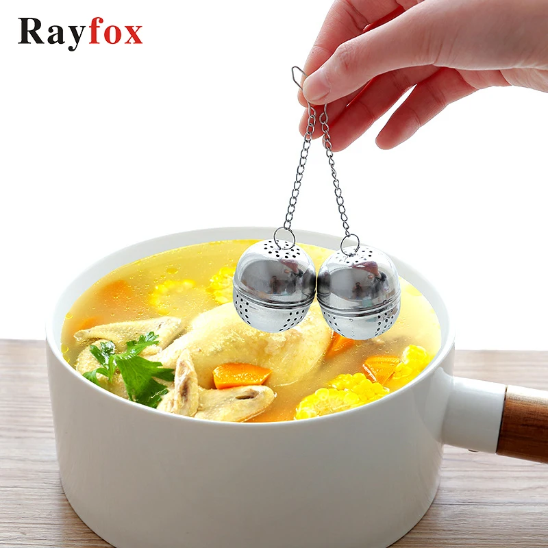 

Kitchen Gadgets Stainless Steel Seasoning Ball cozinha criativa Tea Infuser with Chain/Hook Kitchen Accessories Tools Supplies T