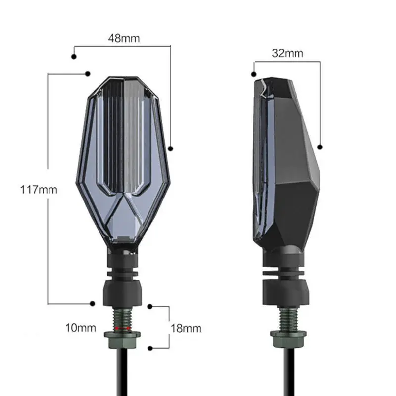 

2Pcs 12v LED Motorcycle Turn Signal Light Running Lamp Bright Indicator Moto Clignotant Blinker For Daytime Night Running