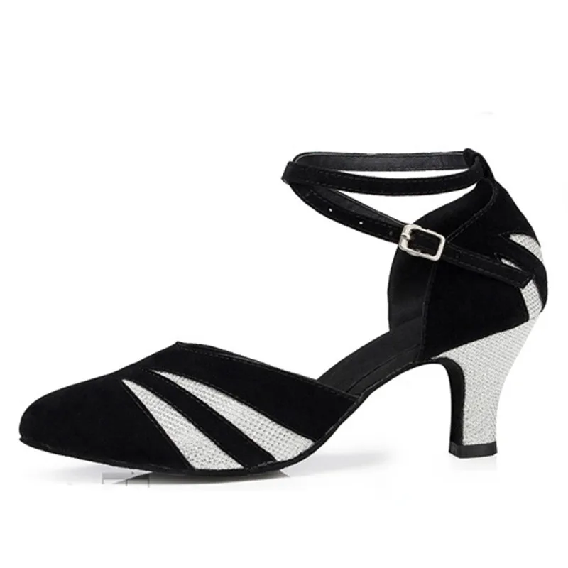 

Black Gold High Heel Satin Latin Dance Shoes Ballroom Women Dancing Shoe Ladies Social Modern Dance Shoes Salsa Girl 5cm 8cm
