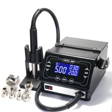 ЖК-дисплей сенсорный экран паяльная станция от YIHUA 993D горячего воздуха пистолет паяльник 1300 Вт BGA паяльная SMD
