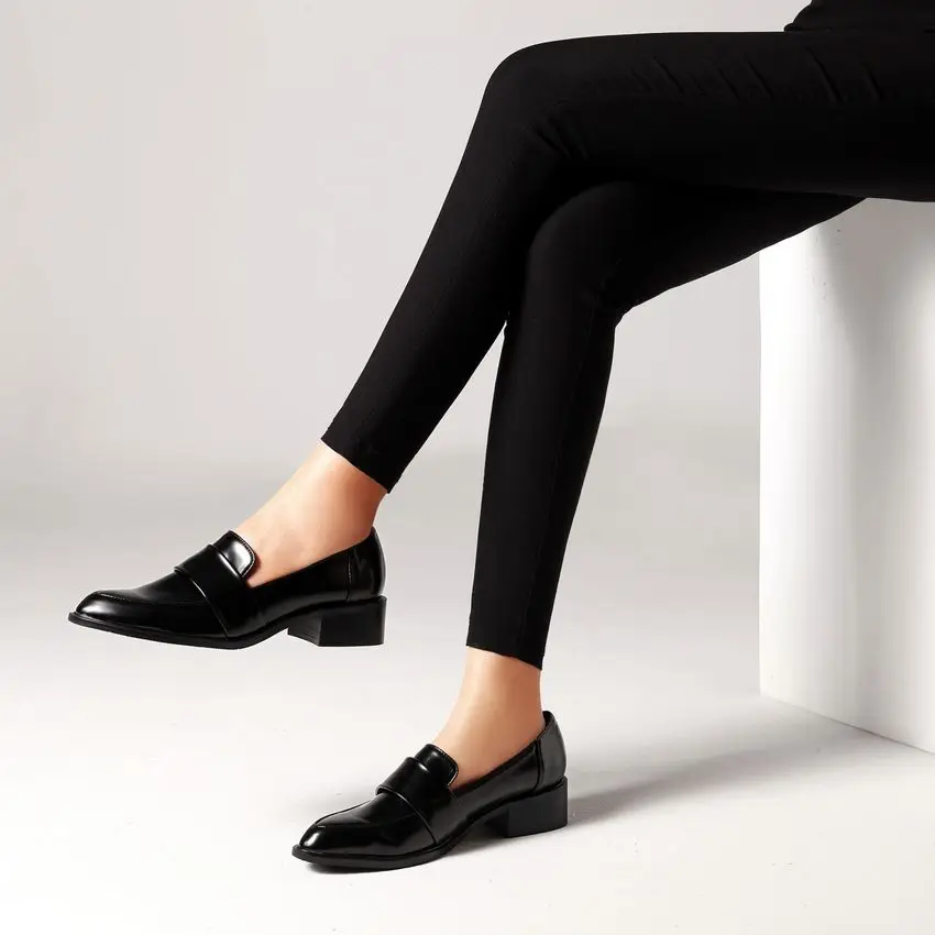 Г., модные женские демисезонные Туфли-оксфорды на плоской подошве Винтажная обувь в британском стиле Повседневная Черная Женская обувь из мягкой кожи