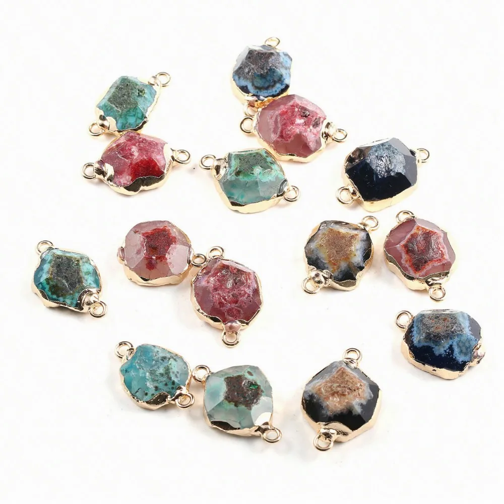 

2019 New Natural Stone Connectors Pendants Charms for Jewelry Making Necklace