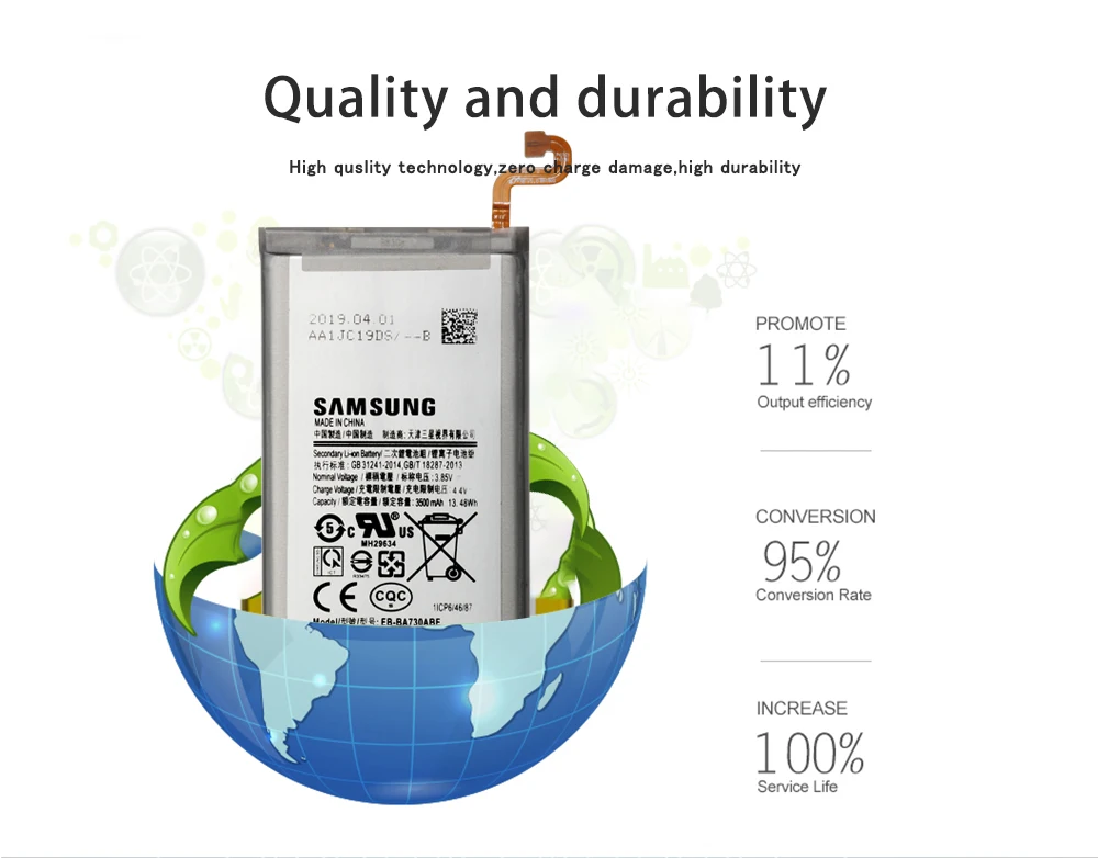 SAMSUNG Original Replacement Phone Battery 3500mAh EB-BA730ABE For Samsung Galaxy A8 PLUS A730 A730F Batteries+ Tools