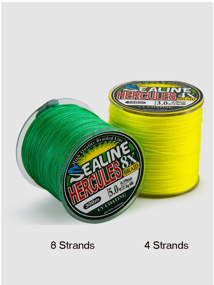 300M 8 Strands Multicolour PE Braided Wire 4 Strands Multifilament Japanese Fishing Line