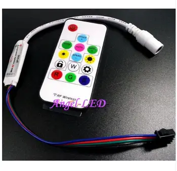

SP103E Mini Digital RGB LED Strip Controller with 14Key RF Wireless Remote 2048Pixels work with DC5V WS2801 Pixel Strip