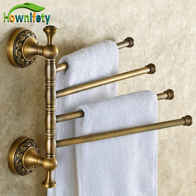Buy Antique Brass Bathroom Four Towel Bars Towel