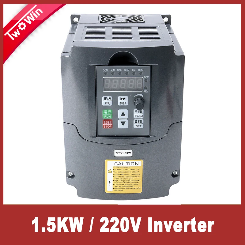 1.5KW 220V Inverter VFD Spindle Adjustable Speed Drive Single Phase input 3 Output Frequency Converter | Обустройство дома