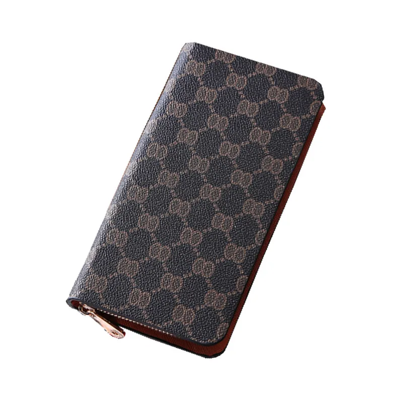 Men s Vintage Long Wallet PU Leather Zipper Coin Purse Passport Cover Card Holder Wholesale Bulk
