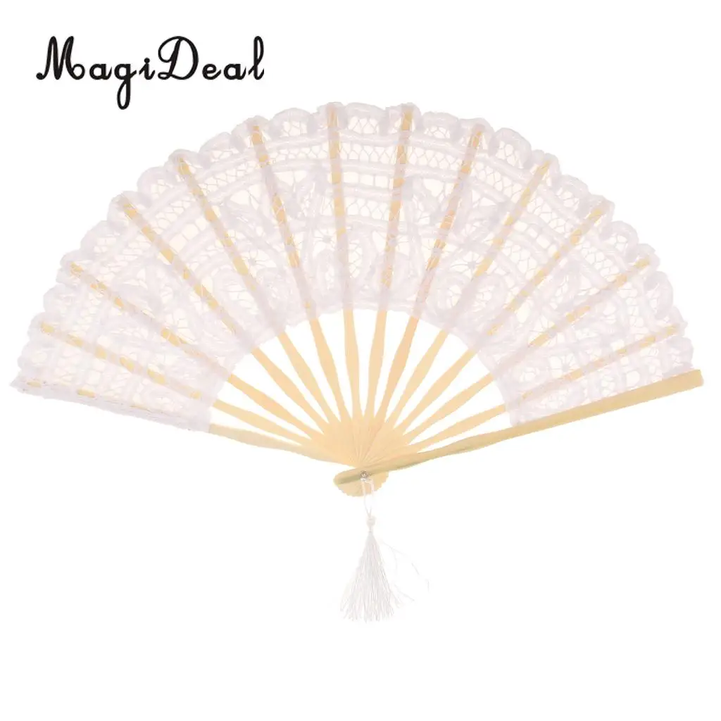 Classic Chinese Style Foldable Lace Fan Wedding Ceremony Photo Props Bridesmaid Gift