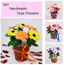 SST 1pcs Handicrafts DIY nonwoven artificial flower pot children hand toys Early childhood educational toys handmade