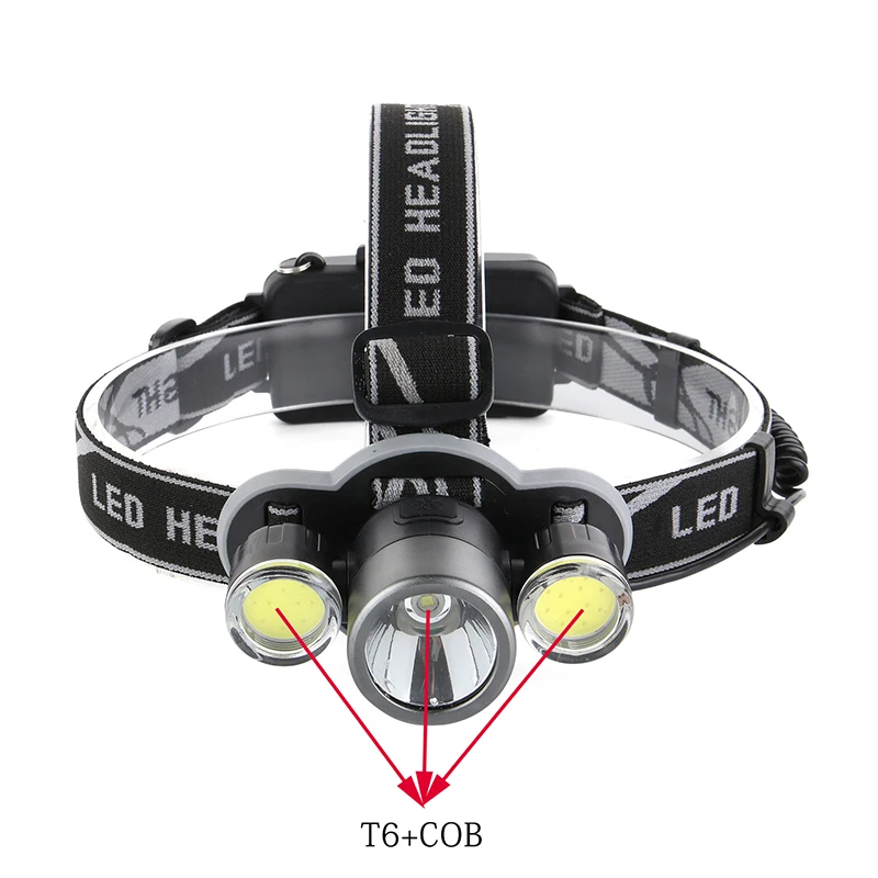 t6+cob head lamp