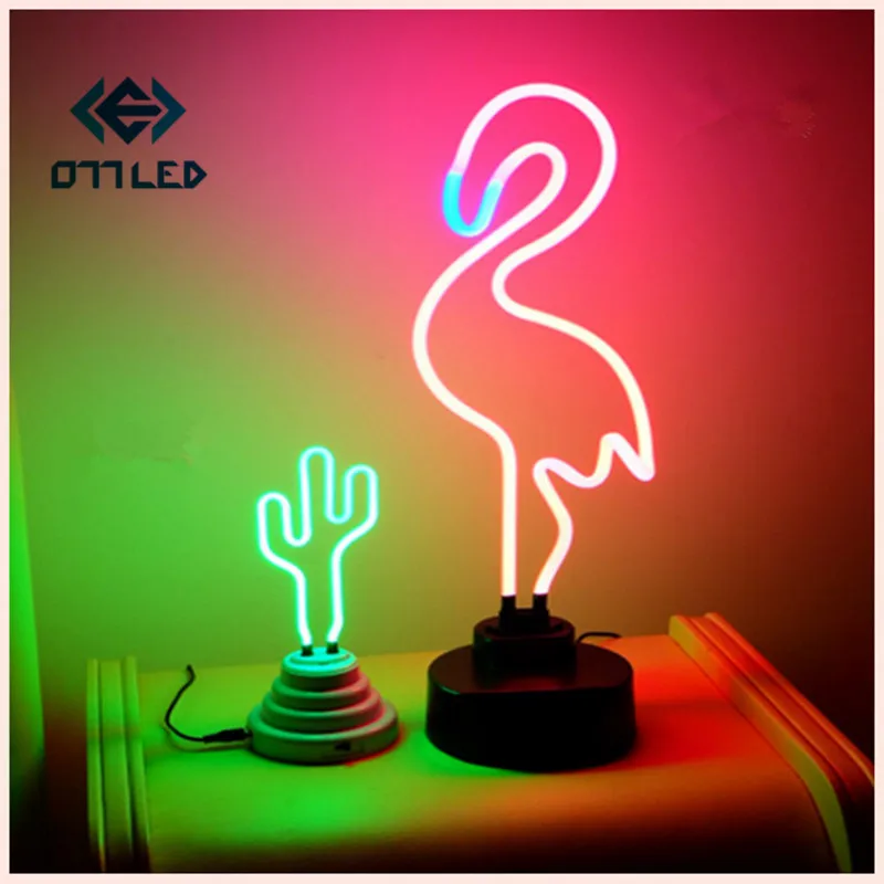  Neon Light LED Table Night Light Table Lamp Flamingo Pineapple Cloud Rainbow Christmas Home Party D - 32911994556