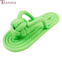 Transer Cotton Rope Dog Toy Slipper Shoes Shape Pet Dog Biting Chew Firm Pet Toy Outdoor Traning for Small Medium Dogs 906