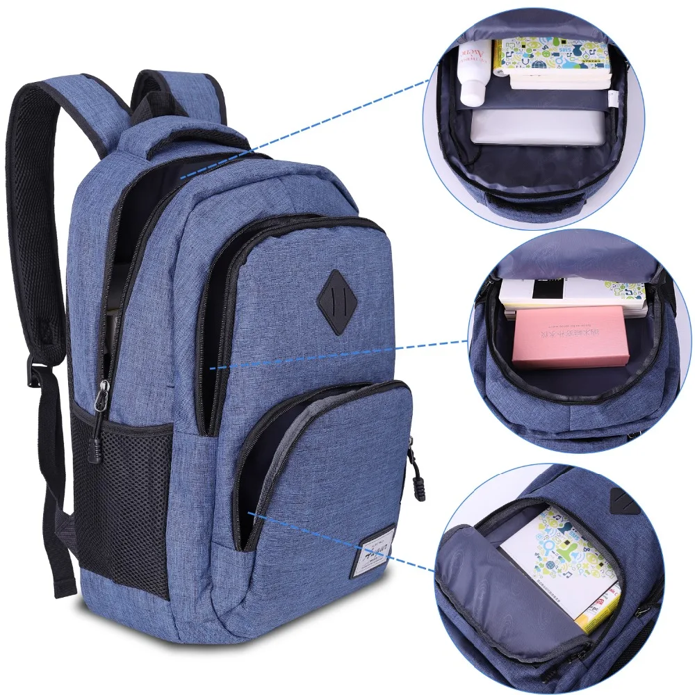 Unisex School Bag Multifunction USB charging Men 15inch Laptop Backpacks For Teenager Fashion Men and Women Travel backpack (17)