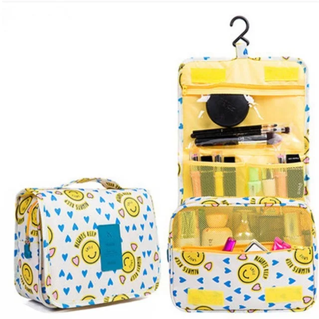 Портативный Водонепроницаемый складной промывной блок туристический туалетный висячий держатель Органайзер контейнер для косметических принадлежностей женская сумка для хранения - Цвет: yellow