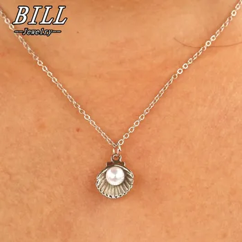 

N940 Simulated Pearls Necklaces Bijoux Collares For Women Imitation Pearl Shell Pendant Necklace Chain Colar High Quality 2018