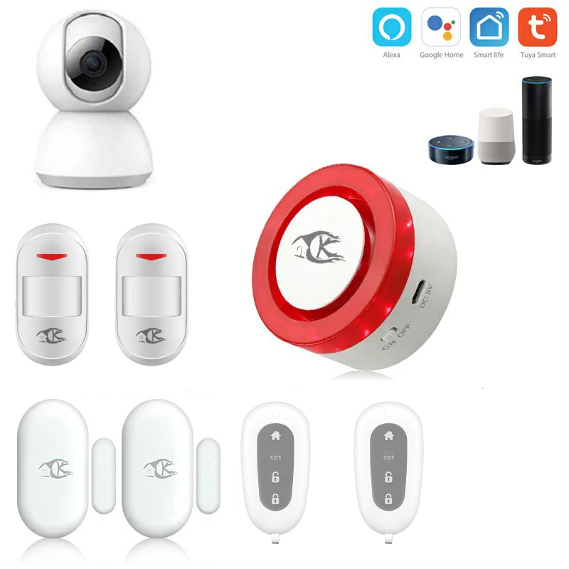 

Wireless Home security alarm wifi siren smart life app control