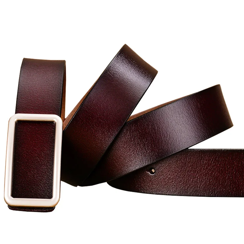  Genuine leather belts for women Fashion Designer Pin buckle belt woman Quality Second layer cow ski
