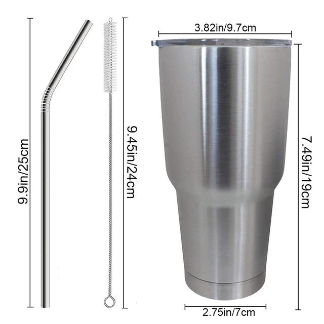 30 oz Blank Tumbler Stainless Steel Tumbler With Straw
