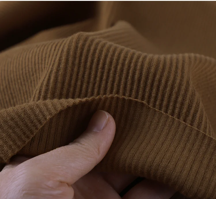 Высокая Эластичность Тонкий яма Юбка трикотажная ребра ткань для DIY швейная модная одежда хлопчатобумажная ткань