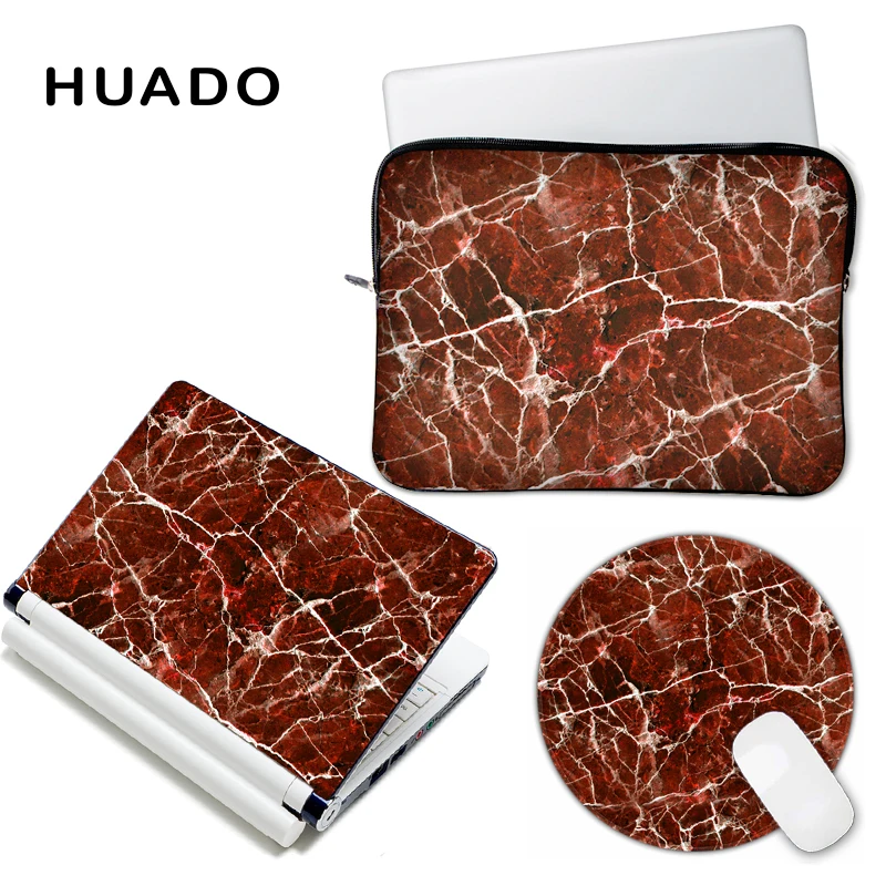 Marble Design Laptop Bag Skin Mouse Pad 3 in 1 Protector for Lenovo HP Asus Macbook Xiaomi 13.3 15