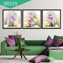 Diamant Blume malerei restaurant diamant stickerei stick kreuzstich ziegel und stein zeigen einfache moderne gemälde