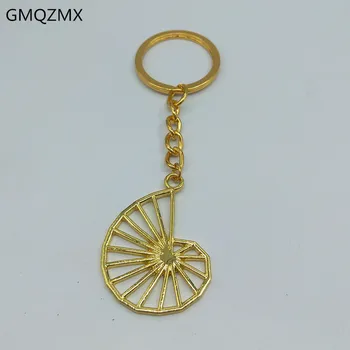 

4-color Theodorus Spiral Keychain - Mathematical Geometry Keychain Holiday Gifts Female Jewelry