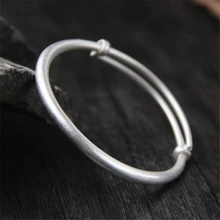 Браслет из стерлингового серебра 999 пробы, 4 мм, 46,50 мм, регулируемый провод, простой, сделай сам, кабель, расширяемый, проводка, браслет, женский, детский, ювелирное изделие