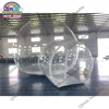 4m Diameter+2m Entrance Inflatable Air Dome Tent, Clear Inflatable Bubble Room Inflatable Bubble Tent For Camping 1