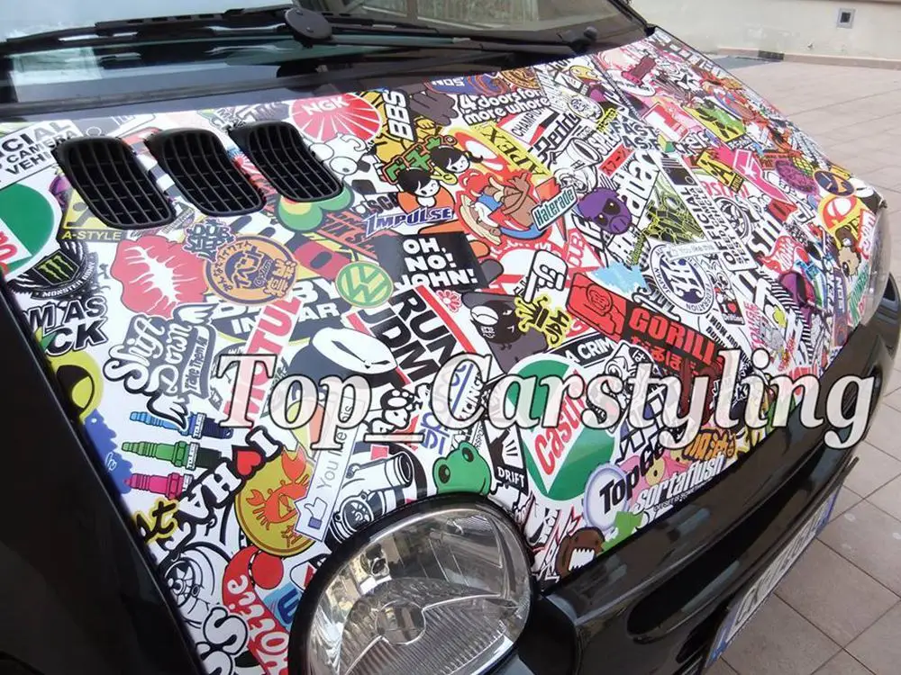 JDM EURO STYLE STICKERBOMB BOMBING VINYL CAR WRAP GRAPHIS  (9)